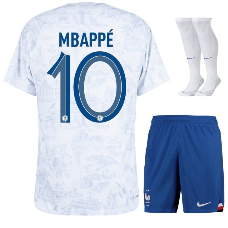 Maillot Mbappé ENFANT/JUNIOR Equipe de France Extérieur Coupe Du