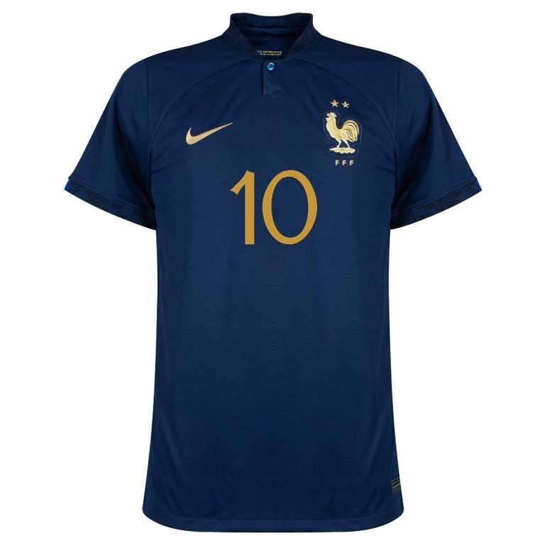 Tee-shirt de foot équipe de France FFF - Numéro 10 Kylian Mbappe